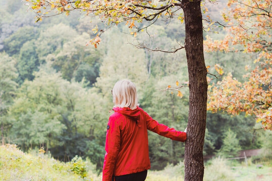 senior walking in nature